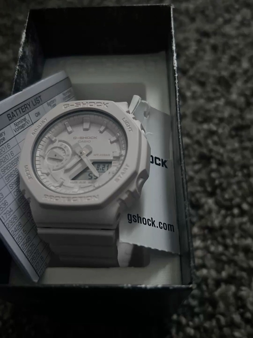 G-Shock White Resin Analog-Digital Sport Watch
